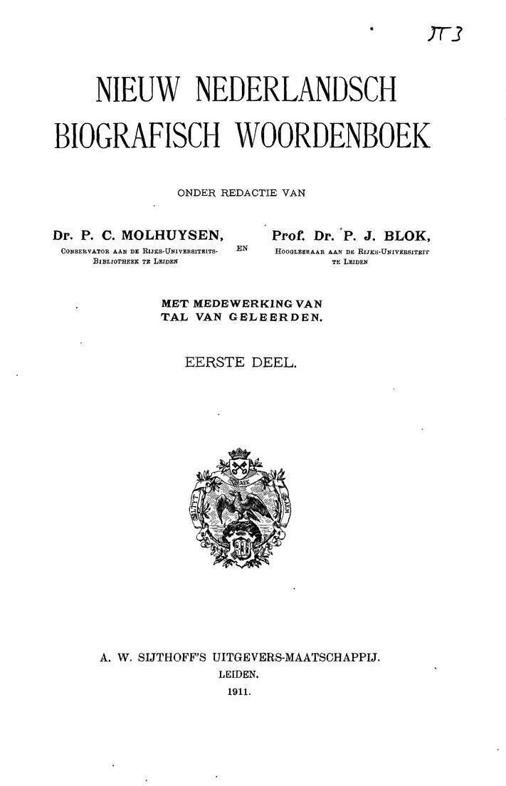 Nieuw Nederlandsch Biografisch Woordenboek httpsuploadwikimediaorgwikipediacommons77