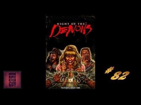 A movie poster of the 1988 film "Night of the Demons III" reviewed by Movie Review Guy numbered 82