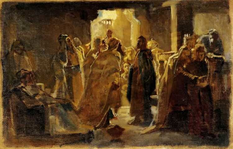 Nikolai Ge Christ in the synagogue Nikolai Ge WikiArtorg