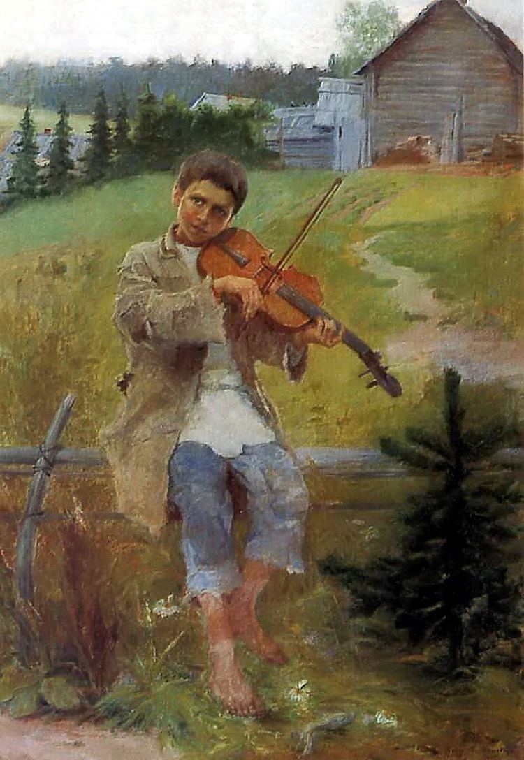 Nikolay Bogdanov-Belsky Boy with Violin Nikolay BogdanovBelsky WikiArtorg
