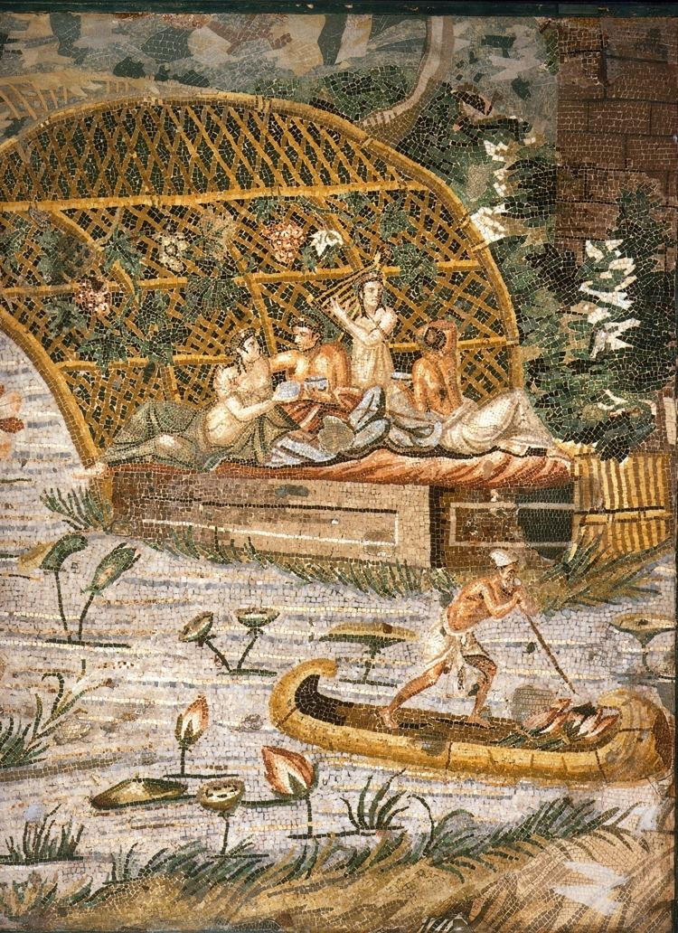 Nile mosaic of Palestrina FilePraeneste Nile Mosaic Section 19 Detail 2jpg Wikimedia