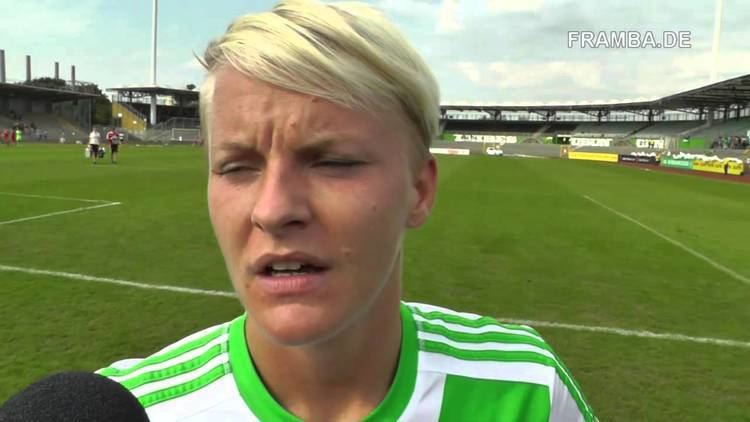 Nilla Fischer Nilla Fischer after her first FrauenBundesliga game with VfL