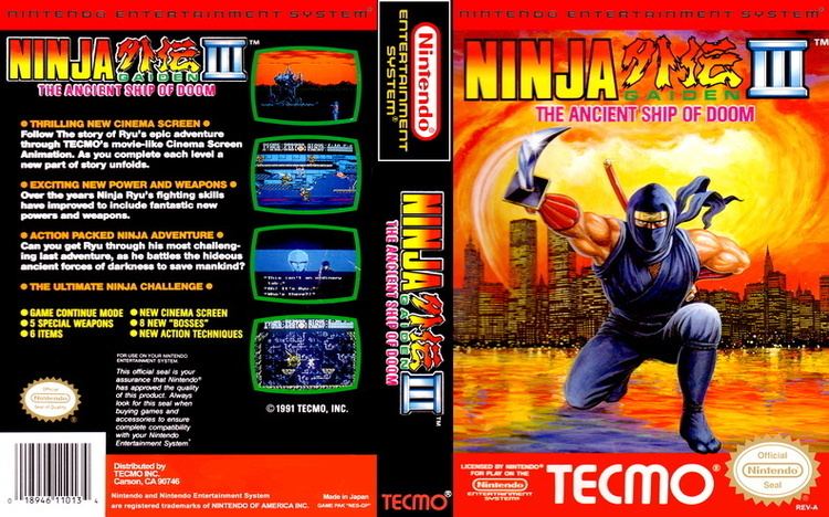 Ninja Gaiden III: The Ancient Ship of Doom NinjaGaidenIIITheAncientShipofDoom Arcade Artwork