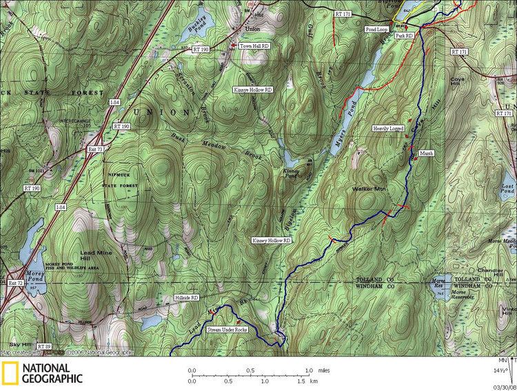 Nipmuck Trail Nipmuck Trail Map Hillside RD to RT 171