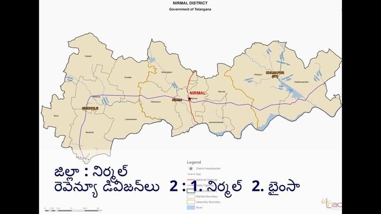 Nirmal district Nirmal New District Revenue divisions and Mandals Telangana New