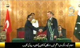 Nishan-e-Pakistan Turkish PM conferred NishanePakistan Aaj News