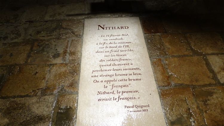 Nithard Hommage chorgraphique Nithard premier auteur de langue franaise
