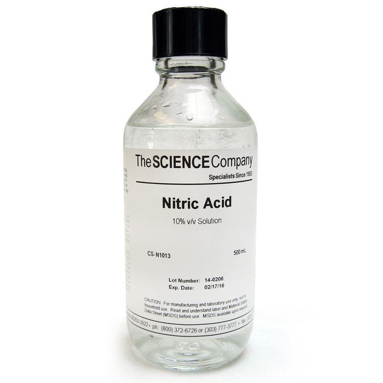 Nitric acid Reagent Grade 10 vv Nitric Acid 500ml for sale Buy from The