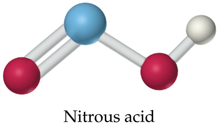 In the gas phase, the planar nitrous acid molecule can adopt both a cis and...