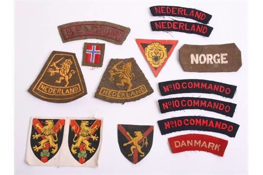No. 10 (Inter-Allied) Commando WW2 No10 InterAllied Commando Cloth Insignia consisting of three