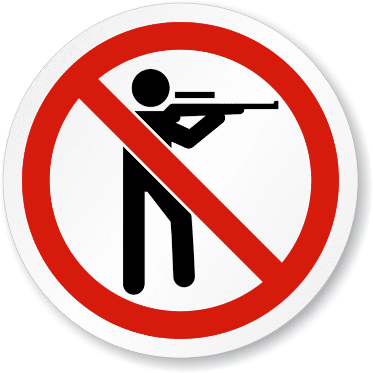 No Hunting No Hunting Symbol ISO Prohibition Sign SKU IS1110
