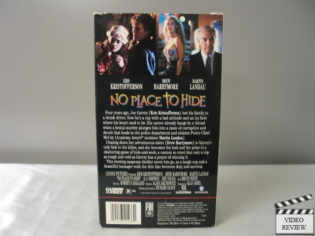 No Place to Hide (1993 film) No Place To Hide VHS Kris Kristofferson Drew Barrymore Martin