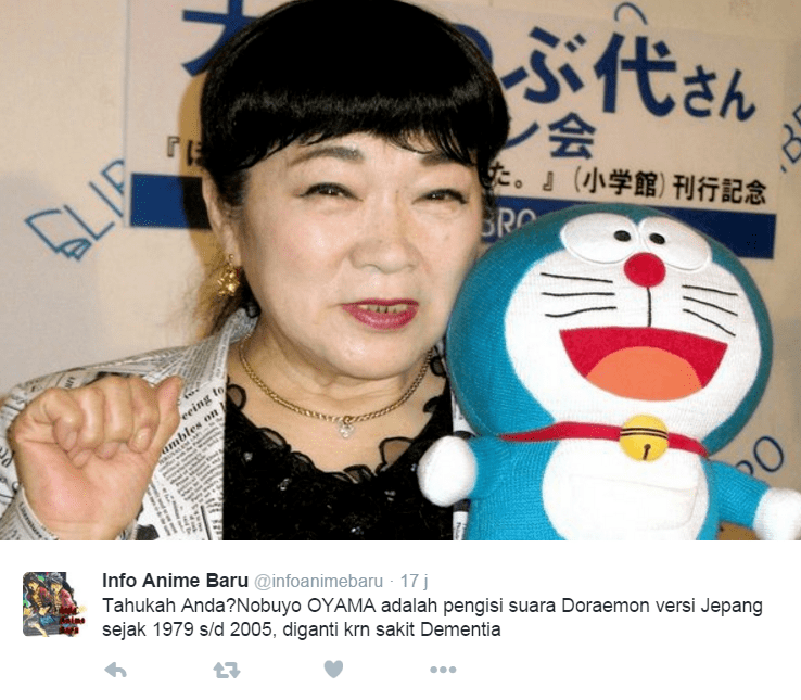 Nobuyo Ōyama Nobuyo Oyama Pengisi Suara Doraemon Hilang Ingatan MerahPutih