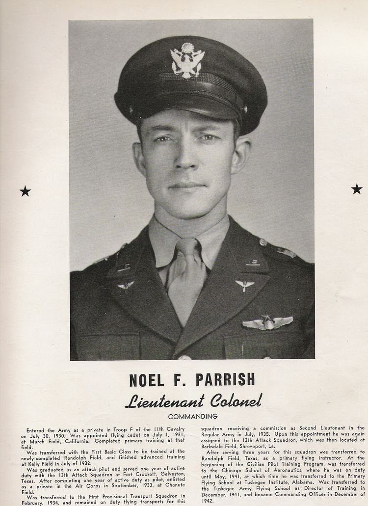Noel F. Parrish Lieutenant Colonel Noel F Parrish Commander Tuskegee Army Air