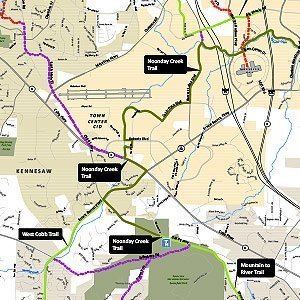 Noonday Creek Trail Town Center Local Maps and Guidebooks Town Center CID
