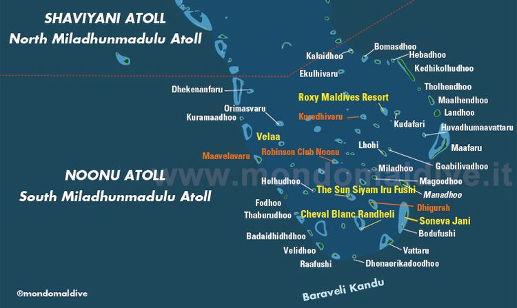 Noonu Atoll Map of Noonu Atoll in Maldives