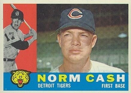 Norm Cash 1960 Topps Norm Cash 488 Baseball Card Value Price Guide
