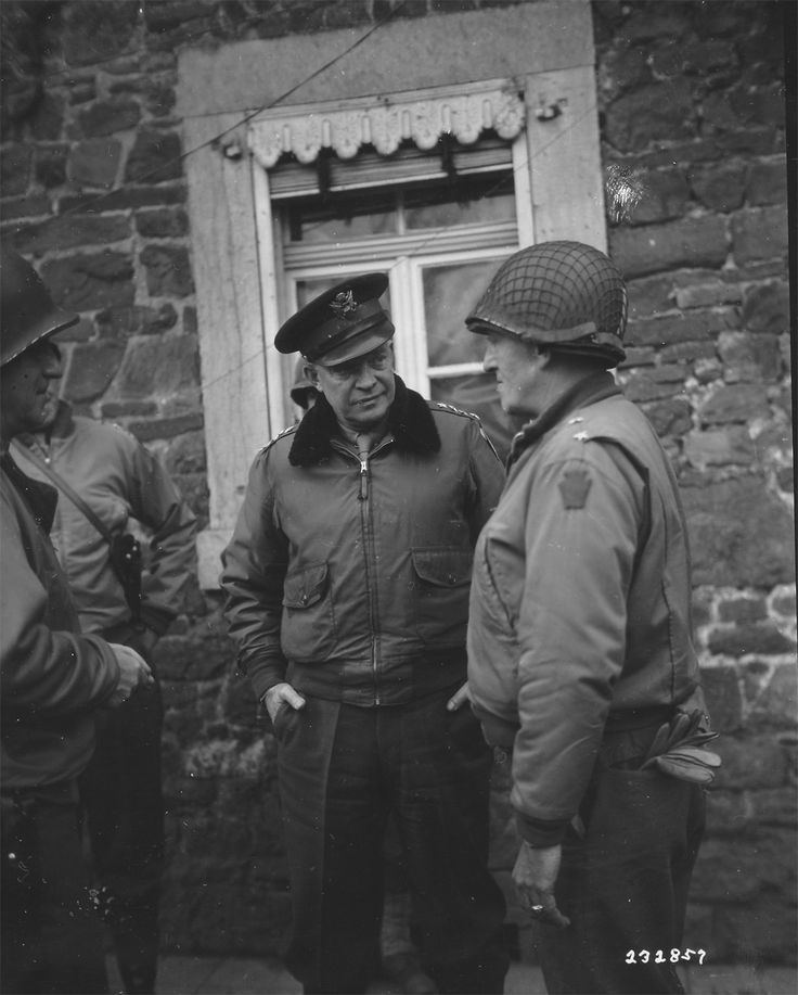 Norman Cota Eisenhower quizzes Major General Norman D Cota about the