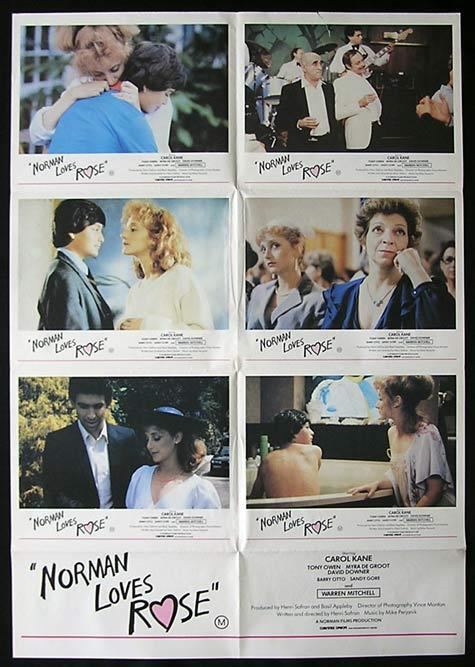Norman Loves Rose NORMAN LOVES ROSE Movie Poster 1982 Henri Safran Photo Sheet