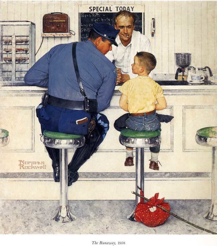 Norman Rockwell The Runaway Norman Rockwell WikiArtorg