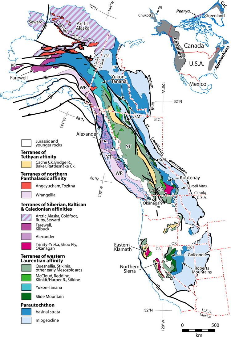 North American Cordillera A Palaeozoic Northwest Passage incursion of Caledonian Baltican