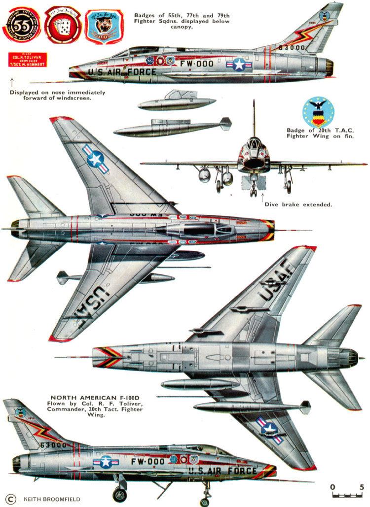 North American F-100 Super Sabre North American F100 Super Sabre USA 20th TFW USAF F100D65