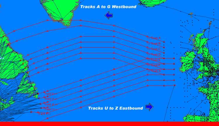 North Atlantic Tracks Atlantic Flying Rules