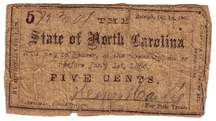 North Carolina Confederate Currency