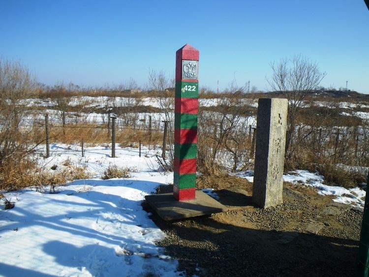 North Korea–Russia border Marker at the ChinaRussiaNorth Korea border convergence erected
