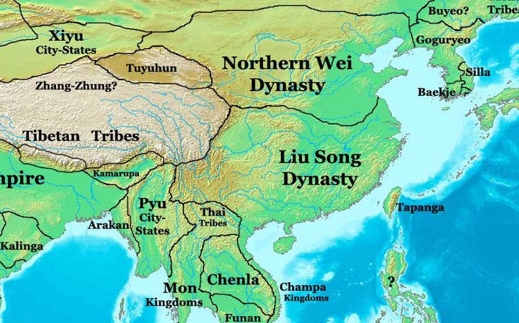 Northern and Southern dynasties Southern amp Northern Dynasties Map China 475 AD Nations Online Project