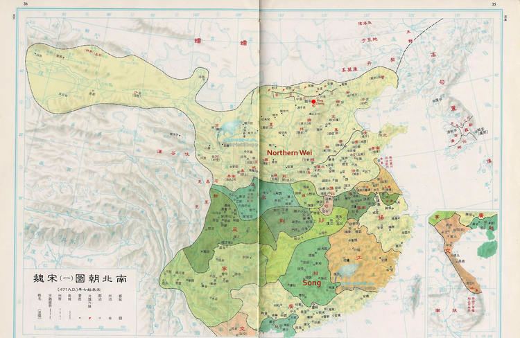Northern and Southern dynasties Southern and Northern Dynasties MapsSouthern Dynasties 420 AD
