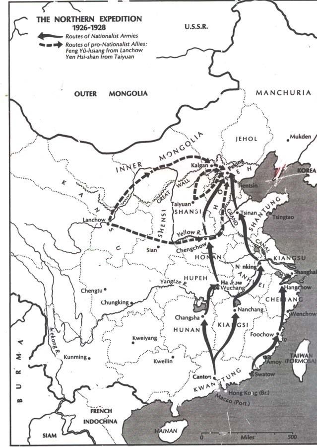 Northern Expedition 19261927 Northern Expedition Chinese Revolutionary Era Maps