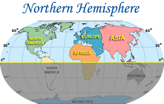 Northern Hemisphere Types Map of the Northern Hemisphere Ornamental Plant Information