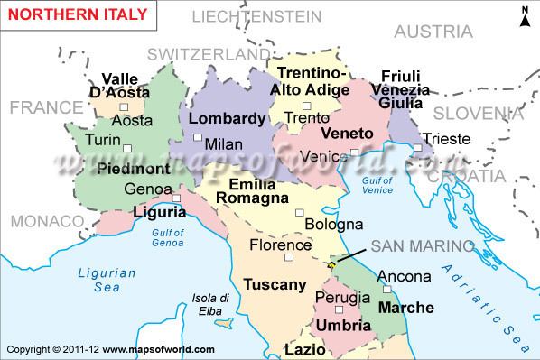 Northern Italy Map of Northern Italy Northern Italy Map