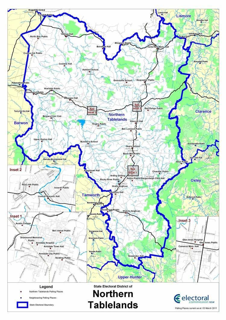 Northern Tablelands NSW State Election 2011