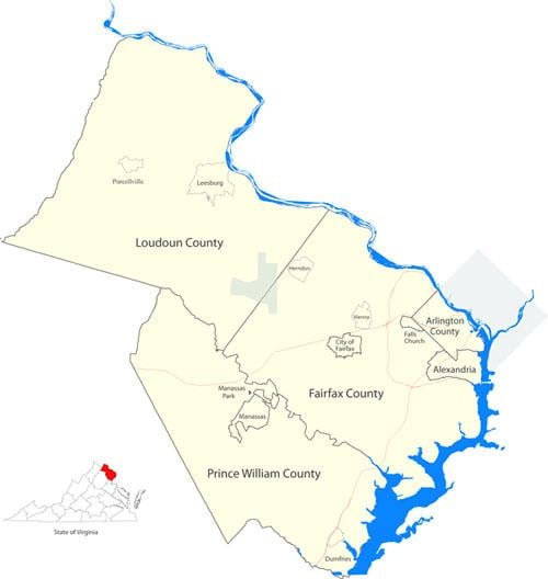Northern Virginia Northern Virginia Regional Commission Website Northern Virginia Map