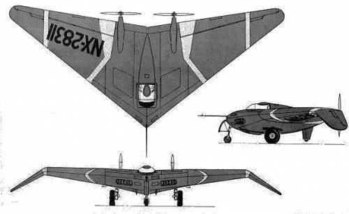 Northrop N-1M TheBlueprintscom Blueprints gt Modern airplanes gt Northrop