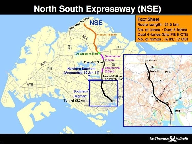 The North–South Expressway Map
