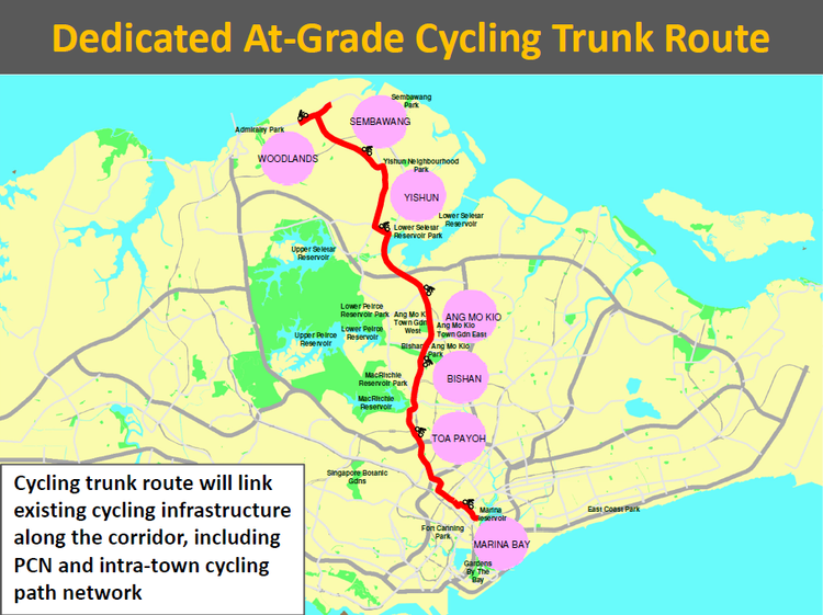 North-South Expressway with cycling trunk route