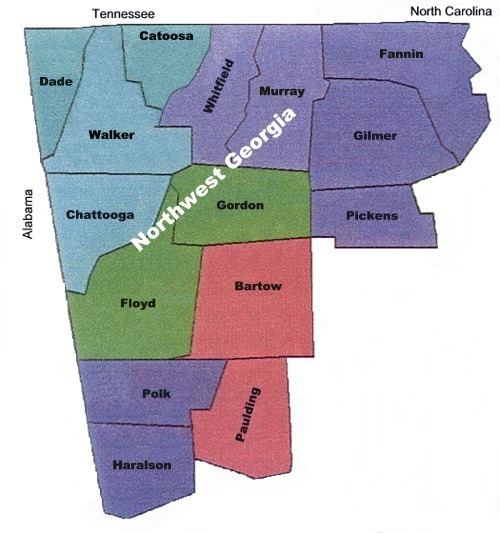 Northwest Georgia (U.S.) Northwest Georgia Career Depot Map of Our Region