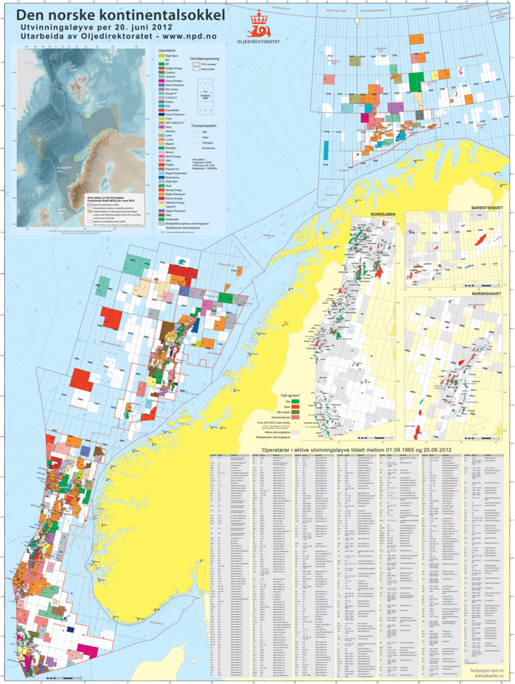 Norwegian continental shelf The Norwegian Continental Shelf Map Available for Download
