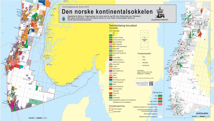 Norwegian continental shelf Map of the Norwegian continental shelf Norwegian Petroleum Directorate
