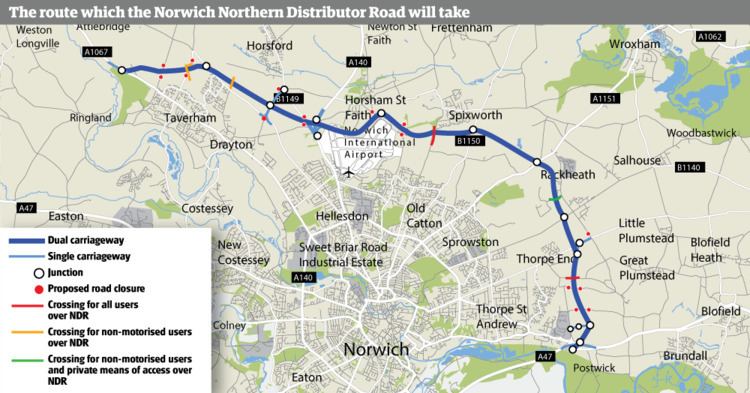 Norwich Northern Distributor Road Deal on the table to plug 30m Norwich Northern Distributor Road