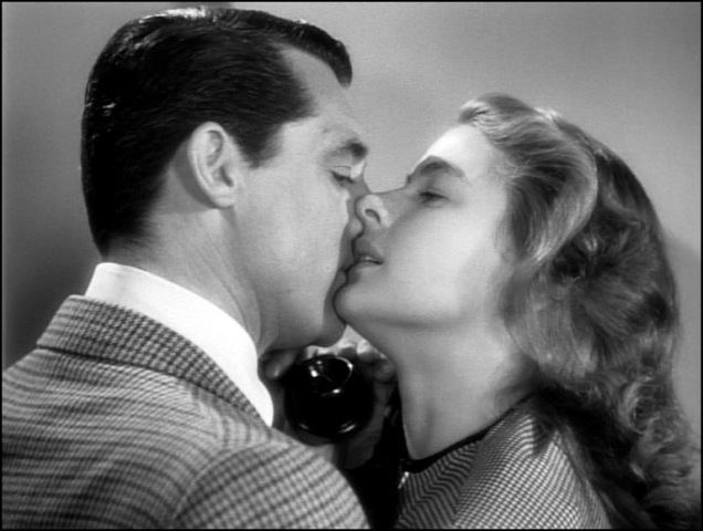 Notorious (1946 film) movie scenes No one who has ever watched their kissing scene at the telephone will forget it a scene for which Hitchcock had to walk a fine line 