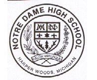 Notre Dame High School (Harper Woods, Michigan) uploadwikimediaorgwikipediaenddcNDHSCrestpng