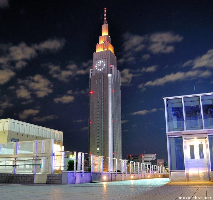 NTT Docomo Yoyogi Building Tallest Clock Tower in the World night view