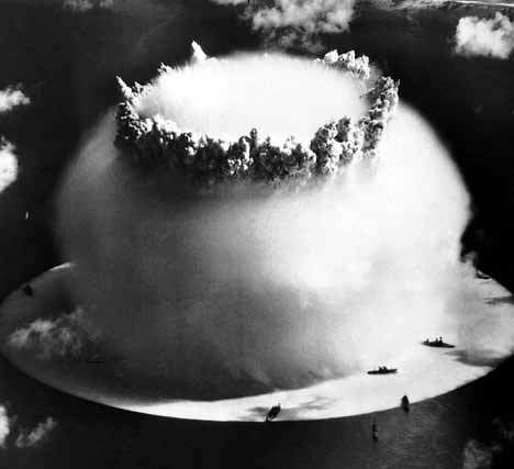 Nuclear testing at Bikini Atoll Coral flourishing at Bikini Atoll nuclear test site because humans