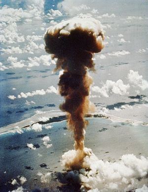 Nuclear testing at Bikini Atoll httpsuploadwikimediaorgwikipediacommonsthu