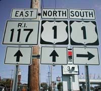 Numbered routes in Rhode Island