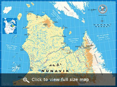 Nunavik Map of Nunavik Northern Arctic Quebec